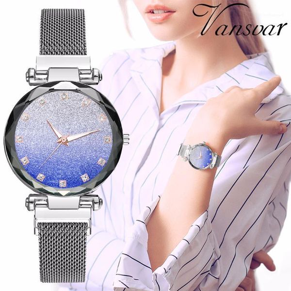 wristwatches women magnet buckle gradient starry sky diamond watch luxury ladies stainless steel quartz drop clock, Slivery;brown
wristwatches women magnet buckle gradient starry sky diamond watch luxury ladies stainless steel quartz drop clock, Slivery;brown