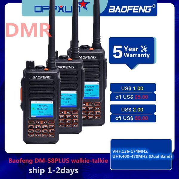 walkie talkie 2021 baofeng dm-s8plus walkie-talkie dual time slot dmr digital/analog upgrade long-distance
walkie talkie 2021 baofeng dm-s8plus walkie-talkie dual time slot dmr digital/analog upgrade long-distance