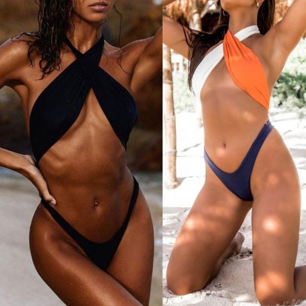 women front cross cutout swimsuit thong bikini ladies beach swimwear backless bathing suit mxmc one-piece suits
women front cross cutout swimsuit thong bikini ladies beach swimwear backless bathing suit mxmc one-piece suits