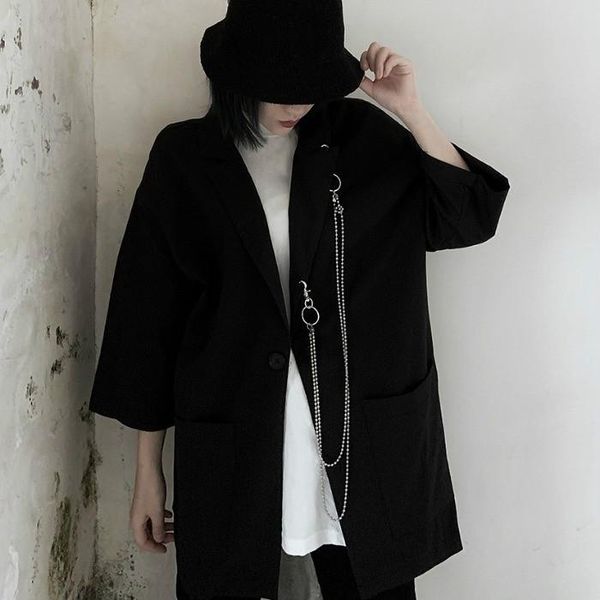 women's suits & blazers neploe vintage korean causal women short sleeve notched collar suit jacket 2021 spring summer blazer coat 4a664, White;black
women's suits & blazers neploe vintage korean causal women short sleeve notched collar suit jacket 2021 spring summer blazer coat 4a664, White;black