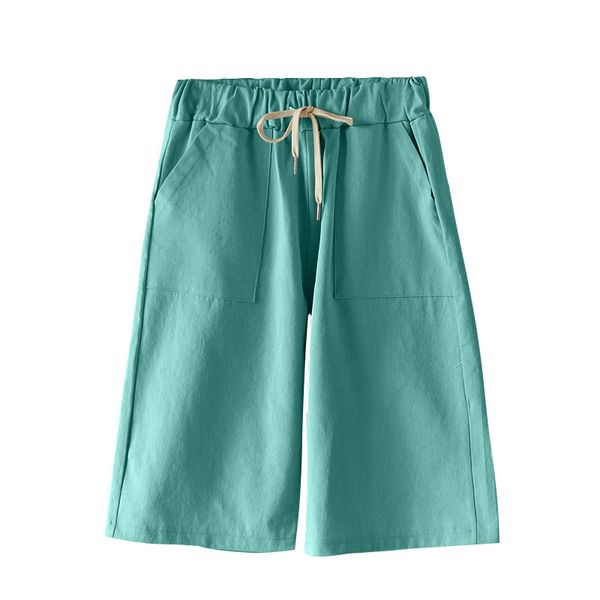 women summer bermuda shorts cotton wide-legged leisure trousers large size loose elastic waist with belt shorts 6xl 7xl 8xl, White;black
women summer bermuda shorts cotton wide-legged leisure trousers large size loose elastic waist with belt shorts 6xl 7xl 8xl, White;black