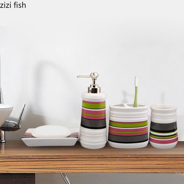bath accessory set painted ceramic bathroom accessories 4pcs/set portable soap dispenser toothbrush holder mouthwash cup dishes tools
bath accessory set painted ceramic bathroom accessories 4pcs/set portable soap dispenser toothbrush holder mouthwash cup dishes tools
