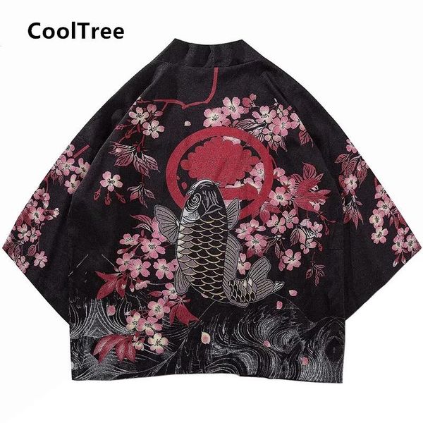 men's jackets cooltree men japanese kimono jacket summer koi fish printed loose thin robe male harajuku streetwear hip hop cardigan out, Black;brown
men's jackets cooltree men japanese kimono jacket summer koi fish printed loose thin robe male harajuku streetwear hip hop cardigan out, Black;brown