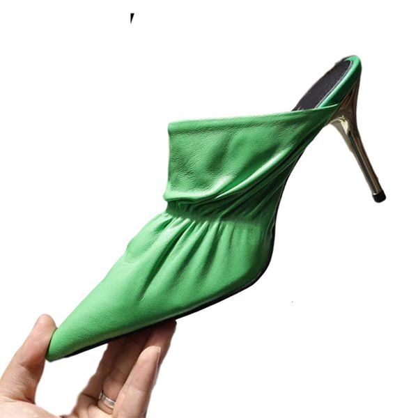 sandals summer high heel shoes slippers women pointed toe wrinkled pumps silver flipflops lazy mullers party dress sandalias stile, Black
sandals summer high heel shoes slippers women pointed toe wrinkled pumps silver flipflops lazy mullers party dress sandalias stile, Black