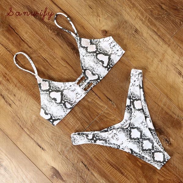 women's swimwear bikini 2021 snake printed swimsuit high cut bathing suit thong women summer swimming, White;black
women's swimwear bikini 2021 snake printed swimsuit high cut bathing suit thong women summer swimming, White;black