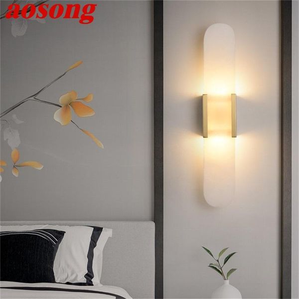 wall lamp aosong luxury sconces brass marble led modern light fixture indoor home decorative for bedroom living room office
wall lamp aosong luxury sconces brass marble led modern light fixture indoor home decorative for bedroom living room office