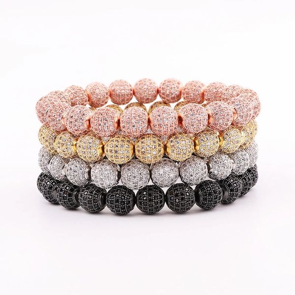 punk style men women bracelet 10mm cz pave ball luxury elastic jewelry gift valentine's day holiday christmas, Golden;silver
punk style men women bracelet 10mm cz pave ball luxury elastic jewelry gift valentine's day holiday christmas, Golden;silver