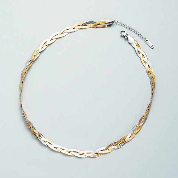 chokers fashion snake chain twisted mix color women necklace choker stainless stee gold steel jewelry, Golden;silver
chokers fashion snake chain twisted mix color women necklace choker stainless stee gold steel jewelry, Golden;silver