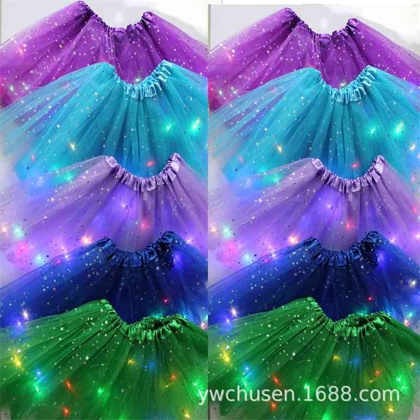 new children's sequin puffy tutu skirt luminous half length mesh led dance skirt electronic, White
new children's sequin puffy tutu skirt luminous half length mesh led dance skirt electronic, White
