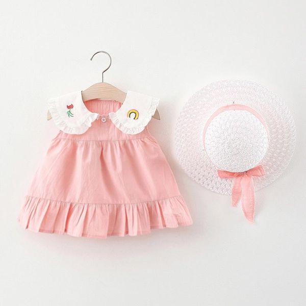 summer holiday beach baby girls lapel collar sleeveless cute sundress children kids casual dress + sunhat vestidos girl's dresses, Red;yellow
summer holiday beach baby girls lapel collar sleeveless cute sundress children kids casual dress + sunhat vestidos girl's dresses, Red;yellow