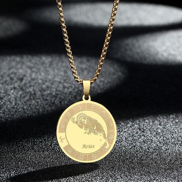 pendant necklaces chengxu zodiac sign aries charm necklace for women men stainless steel 12 constellations astrology jewelry birthday gift, Silver
pendant necklaces chengxu zodiac sign aries charm necklace for women men stainless steel 12 constellations astrology jewelry birthday gift, Silver