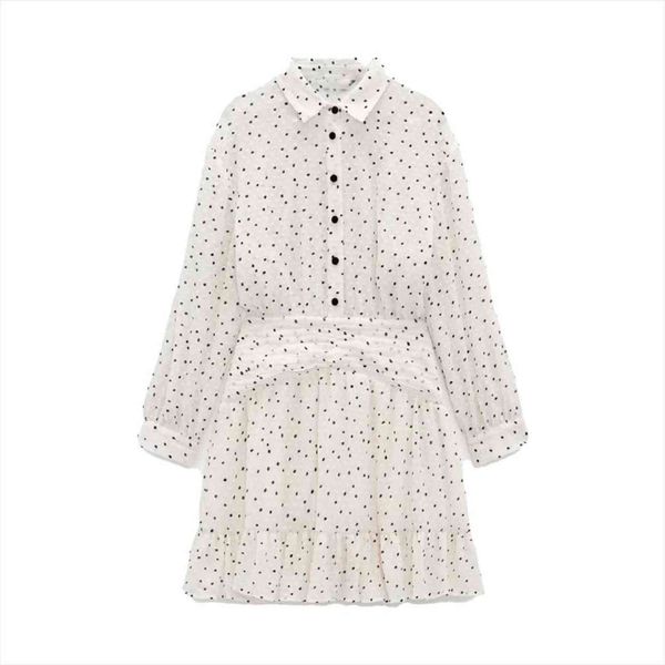 spring ruffled button embellished women dress polka dot lapel pullover waist slimming long sleeved mini, Black;gray
spring ruffled button embellished women dress polka dot lapel pullover waist slimming long sleeved mini, Black;gray