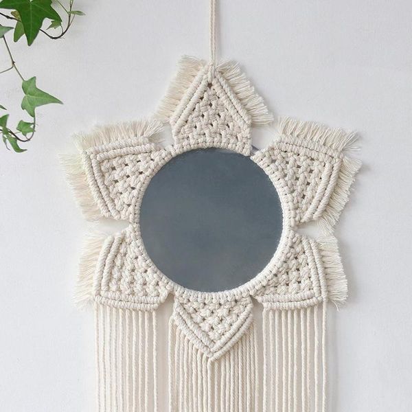 mirrors tassel wall-mounted mirror hand-woven nordic wall hanging decorative for bedroom bathroom dormitory decor
mirrors tassel wall-mounted mirror hand-woven nordic wall hanging decorative for bedroom bathroom dormitory decor