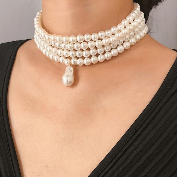 chokers gothic bohemia multilayer necklace for women gold color pearl choker necklaces fashion trendy punk neck jewelry collier gift, Golden;silver
chokers gothic bohemia multilayer necklace for women gold color pearl choker necklaces fashion trendy punk neck jewelry collier gift, Golden;silver