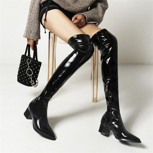 boots plus size 34-47 fashion female solid square med heel pointed toe zip over the knee women party shoes woman, Black
boots plus size 34-47 fashion female solid square med heel pointed toe zip over the knee women party shoes woman, Black