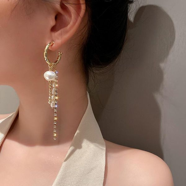 dangle & chandelier 2021 arrival irregular pearls rhinestone tassel long earrings for women korean fashion party jewelry, Silver
dangle & chandelier 2021 arrival irregular pearls rhinestone tassel long earrings for women korean fashion party jewelry, Silver