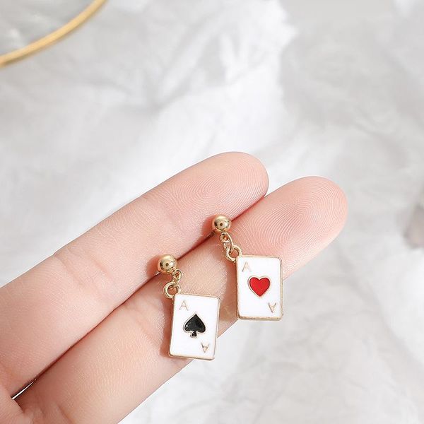 lucky playing card spade red heart studs earrings women's personality simple handmade mini ear clip fashion jewelry stud, Golden;silver
lucky playing card spade red heart studs earrings women's personality simple handmade mini ear clip fashion jewelry stud, Golden;silver