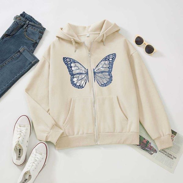 butterfly pattern zipper up casual loose 90s hoodies autumn y2k fashion long sleeve oversize sweatshirts for women zip jacket y0820, Black
butterfly pattern zipper up casual loose 90s hoodies autumn y2k fashion long sleeve oversize sweatshirts for women zip jacket y0820, Black