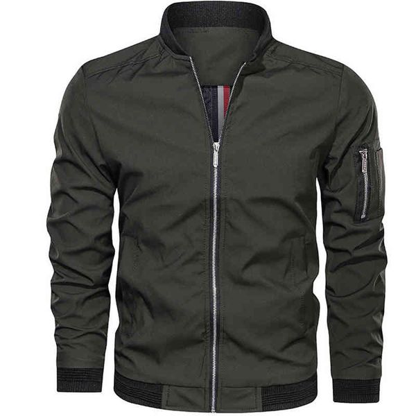 men men bomber slim male wear casual windbreaker pilot green thin mens coat outwear bomber men's et, Black