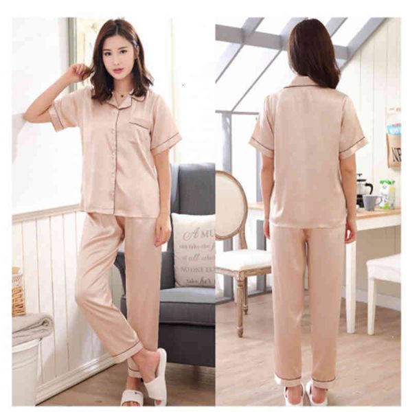 sleepwear spring summer women man faux silk satin set 2 pcs long sleeves couple sleepwear pajamas suit shorts dlb4 zok2, Black;red
sleepwear spring summer women man faux silk satin set 2 pcs long sleeves couple sleepwear pajamas suit shorts dlb4 zok2, Black;red