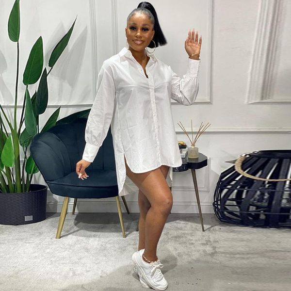 casual dresses simple fashion women's white blouse dress turn down collar full sleeve shirt office lady side split robe femme, Black;gray
casual dresses simple fashion women's white blouse dress turn down collar full sleeve shirt office lady side split robe femme, Black;gray