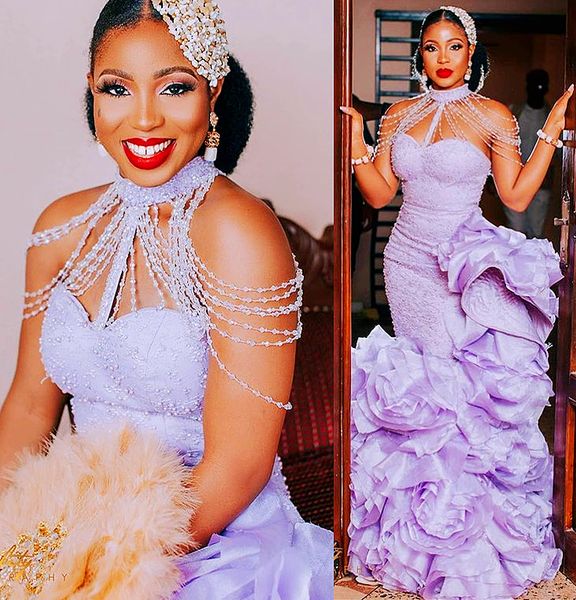 2021 plus size arabic aso ebi luxurious mermaid prom dresses lace beaded tiers organza evening formal party second reception gowns dress zj3, Black
2021 plus size arabic aso ebi luxurious mermaid prom dresses lace beaded tiers organza evening formal party second reception gowns dress zj3, Black