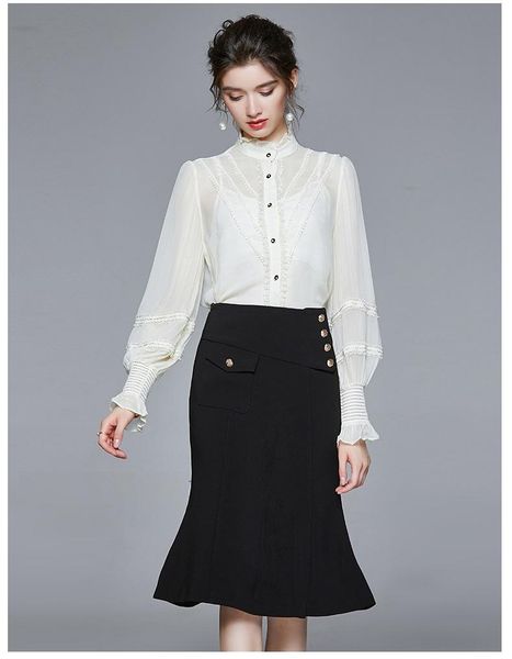 women's blouses & shirts silk 2021 autumn elegant women ruffle patchwork long sleeve casual vintage shirt apricot black, White
women's blouses & shirts silk 2021 autumn elegant women ruffle patchwork long sleeve casual vintage shirt apricot black, White