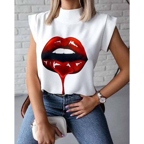 women's blouses & shirts harajuku shirt women summer blouse 2021 stand collar floral 3d lip print korean style casual ladies pullover b, White
women's blouses & shirts harajuku shirt women summer blouse 2021 stand collar floral 3d lip print korean style casual ladies pullover b, White