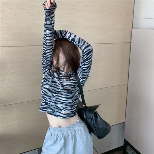 short dress 2021 spring korean version of wild design sense zebra pattern long-sleeved bottoming t-shirt women women's, White
short dress 2021 spring korean version of wild design sense zebra pattern long-sleeved bottoming t-shirt women women's, White
