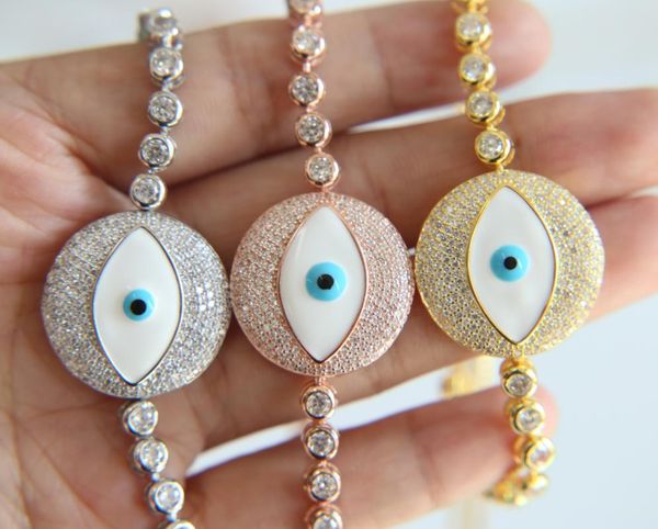charm bracelets brand woman eye evil enamel zirconia tennis bracelet adjustable chain women jewelry, Golden;silver
charm bracelets brand woman eye evil enamel zirconia tennis bracelet adjustable chain women jewelry, Golden;silver