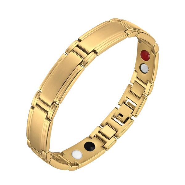 link, chain moocare simple and fashionable wide vacuum plated gold black stainless steel men's energy bracelet
link, chain moocare simple and fashionable wide vacuum plated gold black stainless steel men's energy bracelet