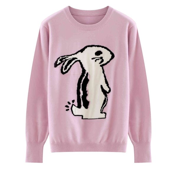 sweater knit 2021 autumn and winter star same sweet lovely rabbit jacquard embroidered round neck bottomed, White;black
sweater knit 2021 autumn and winter star same sweet lovely rabbit jacquard embroidered round neck bottomed, White;black