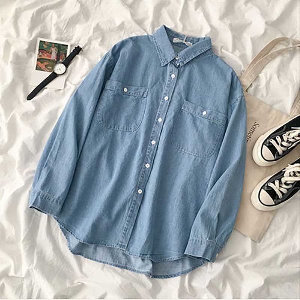 women's jackets 2021 spring and autumn fashion solid color single-breasted loose mid-length all-match denim jacket short women, Black;brown
women's jackets 2021 spring and autumn fashion solid color single-breasted loose mid-length all-match denim jacket short women, Black;brown
