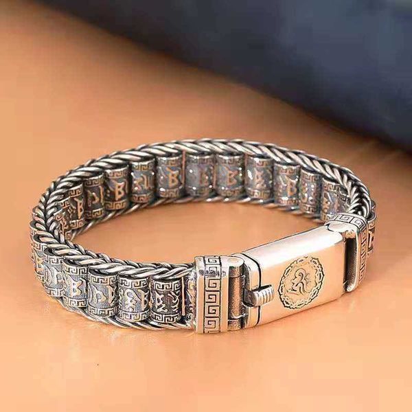 passepartout men's bracelet simple and generous six word truth roller transport chain pure knitting personality trendy man, Black
passepartout men's bracelet simple and generous six word truth roller transport chain pure knitting personality trendy man, Black