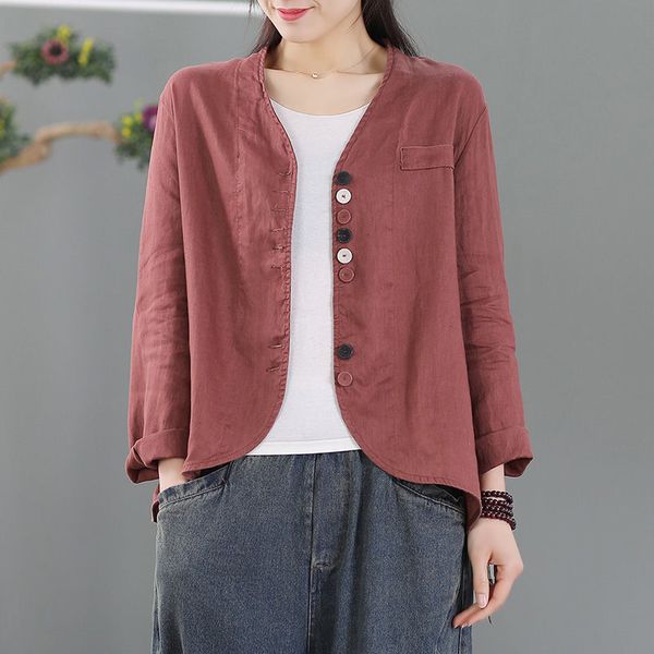 tracksuits portrait literary release cardigan thin coat 2021 spring and you'll see linen with cleavage v shirt upper casual lady wild b, Gray
tracksuits portrait literary release cardigan thin coat 2021 spring and you'll see linen with cleavage v shirt upper casual lady wild b, Gray