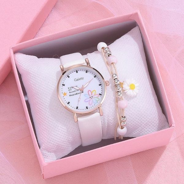wristwatches fashion women leather watches 2pcs with bracelet set casual student flowers dial sports dress wristwatch, Slivery;brown
wristwatches fashion women leather watches 2pcs with bracelet set casual student flowers dial sports dress wristwatch, Slivery;brown