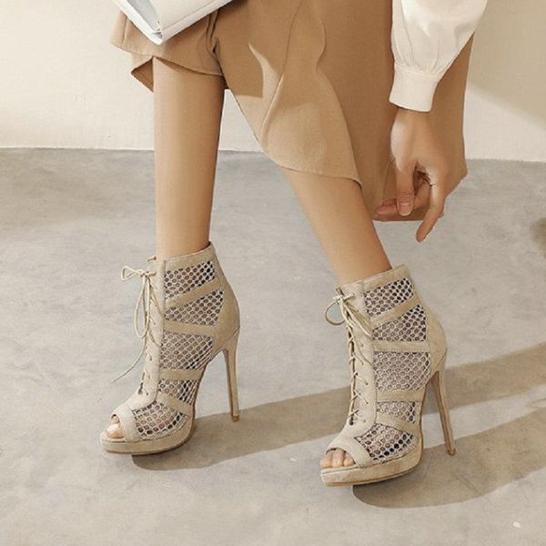 sianie tianie 2021 mesh net peep toe ladies boots sandals cross-tied women platform high heels gladiator size 33-50, Black
sianie tianie 2021 mesh net peep toe ladies boots sandals cross-tied women platform high heels gladiator size 33-50, Black