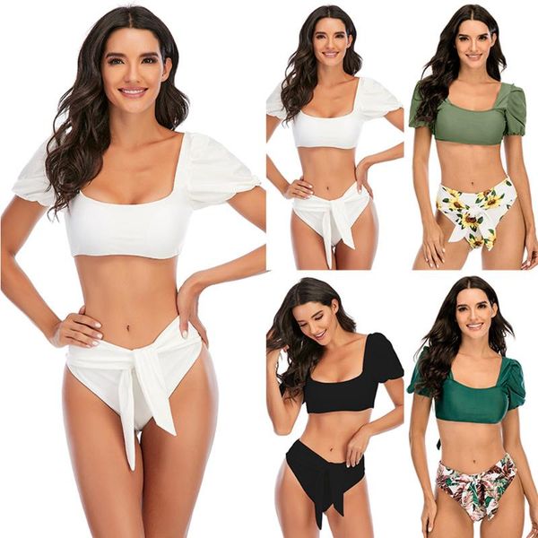 women's swimwear 2021 women high waist solid layer push up hip lift bikini printing bowknot biquini swimming pool beach wear, White;black
women's swimwear 2021 women high waist solid layer push up hip lift bikini printing bowknot biquini swimming pool beach wear, White;black