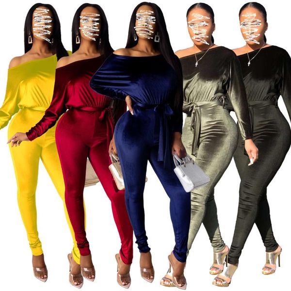 women's jumpsuits & rompers high stretch velvet womens jumpsuit one shoulder long sleeve skinny bodysuit autumn winter sash piece penci, Black;white
women's jumpsuits & rompers high stretch velvet womens jumpsuit one shoulder long sleeve skinny bodysuit autumn winter sash piece penci, Black;white