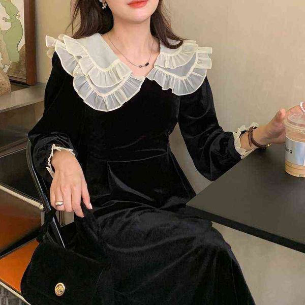 casual dresses chic dign artistic children's autumn and winter mori department first love skirt small doll collar black veet, Black;gray
casual dresses chic dign artistic children's autumn and winter mori department first love skirt small doll collar black veet, Black;gray