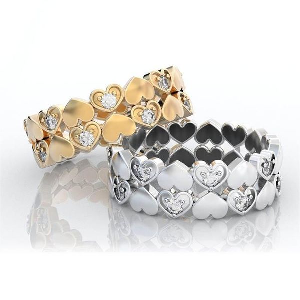 wedding rings elegant women double layer love heart ring shine natural crystal band party jewelry gift bague femme, Slivery;golden
wedding rings elegant women double layer love heart ring shine natural crystal band party jewelry gift bague femme, Slivery;golden