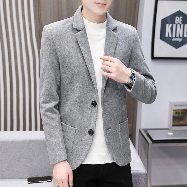 men's woolen autumn slim-fit double button suit youth british style thick blazers men suits &, White;black
men's woolen autumn slim-fit double button suit youth british style thick blazers men suits &, White;black