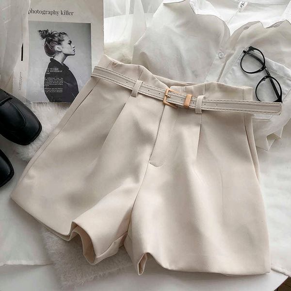 high-waist a-line wide-leg shorts pant's summer all-match sashes pocket casual cotton 210531, White;black
high-waist a-line wide-leg shorts pant's summer all-match sashes pocket casual cotton 210531, White;black