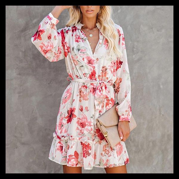 casual dresses summer fashion elegant lapel single-breasted lace-up long-sleeved ruffled women mini dress party short skirt large plus size, Black;gray
casual dresses summer fashion elegant lapel single-breasted lace-up long-sleeved ruffled women mini dress party short skirt large plus size, Black;gray