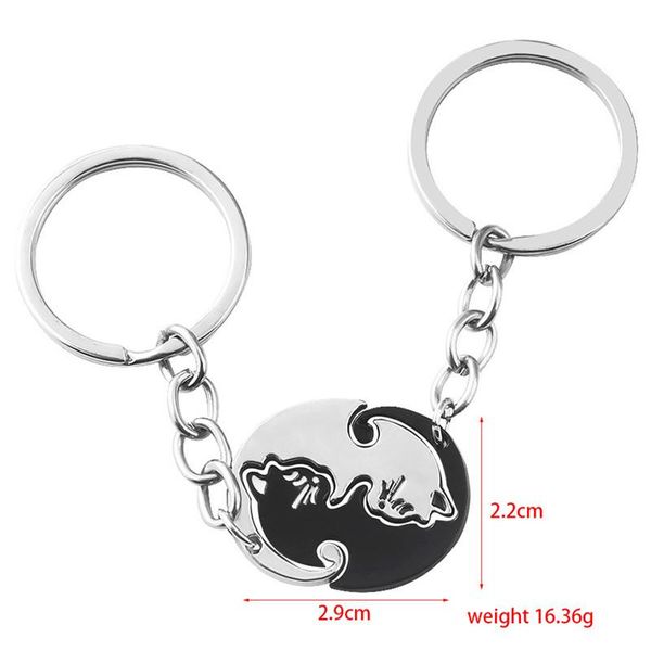keychains cute stainless steel hug cat keychain couple animal pendant key chain ring for women men choker keyring valentine's day gift, Silver
keychains cute stainless steel hug cat keychain couple animal pendant key chain ring for women men choker keyring valentine's day gift, Silver