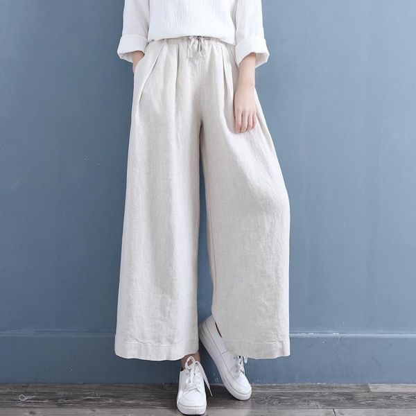 women's pants & capris women cotton linen draw string elastic waist wide-legged loose solid color pockets 2021 spring summer trousers, Black;white
women's pants & capris women cotton linen draw string elastic waist wide-legged loose solid color pockets 2021 spring summer trousers, Black;white