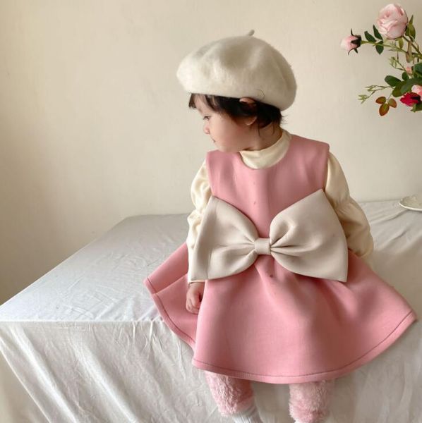 girl's dresses 2021 style girls bow thicken dress fashion winter cotton 0-6 years qa669, Red;yellow
girl's dresses 2021 style girls bow thicken dress fashion winter cotton 0-6 years qa669, Red;yellow