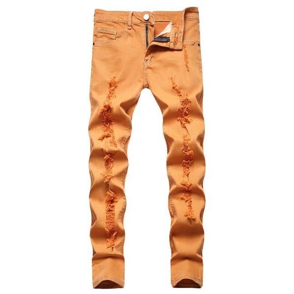 men's jeans large size high street hole bleaching dyeing washed orange fashion denim trousers four seasons for men 90s, Blue
men's jeans large size high street hole bleaching dyeing washed orange fashion denim trousers four seasons for men 90s, Blue