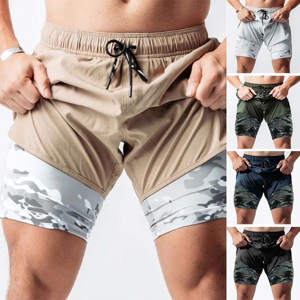 running shorts men 2 in 1 sports male double-deck quick dry breathable workout fitness mens jogging gym, Black;blue
running shorts men 2 in 1 sports male double-deck quick dry breathable workout fitness mens jogging gym, Black;blue