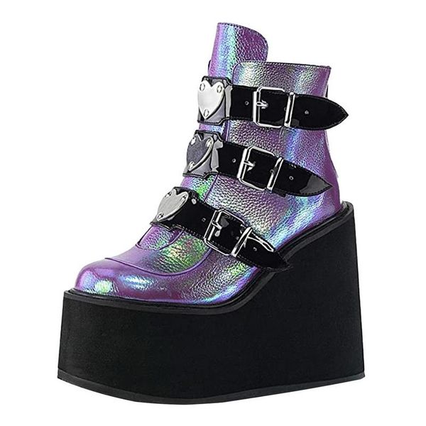boots winter metal buckle ankel women punk female platform wedges high heels pu botas mujer plus size, Black
boots winter metal buckle ankel women punk female platform wedges high heels pu botas mujer plus size, Black
